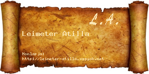 Leimeter Atilla névjegykártya